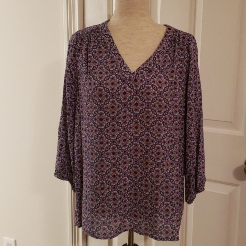 Rose & Rhyme Purple Print Shirt